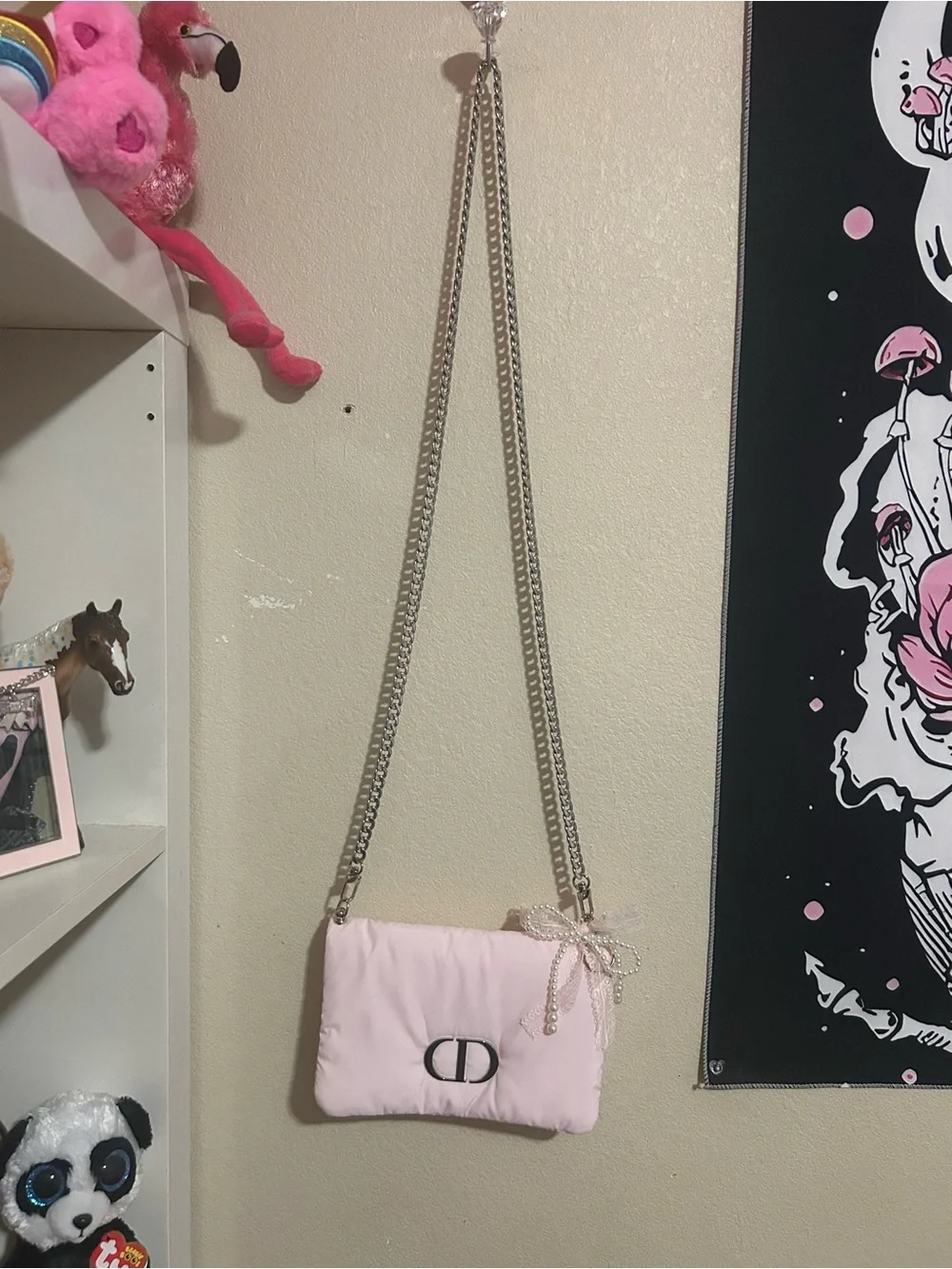 Dior Pale Pink CD Logo Cosmetic Pouch